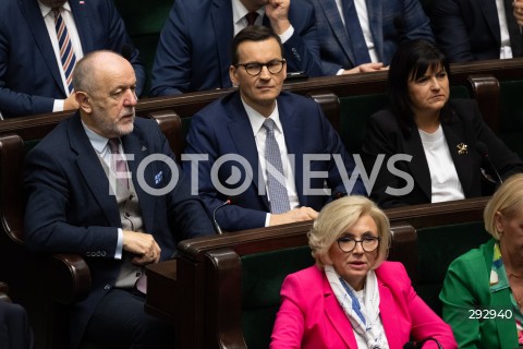  16.10.2024 WARSZAWA<br />
POSIEDZENIE SEJMU RP<br />
OREDZIE PREZYDENTA ANDRZEJA DUDY<br />
N/Z MATEUSZ MORAWIECKI<br />
FOT. MARCIN BANASZKIEWICZ/FOTONEWS  