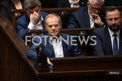  16.10.2024 WARSZAWA<br />
POSIEDZENIE SEJMU RP<br />
OREDZIE PREZYDENTA ANDRZEJA DUDY<br />
N/Z DONALD TUSK<br />
FOT. MARCIN BANASZKIEWICZ/FOTONEWS  