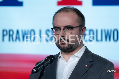  22.10.2024 WARSZAWA<br />
KONFERENCJA PRASOWA POLITYKOW PIS<br />
STOP NIELEGALNEJ MIGRACJI<br />
N/Z PAWEL JABLONSKI<br />
FOT. MARCIN BANASZKIEWICZ/FOTONEWS  