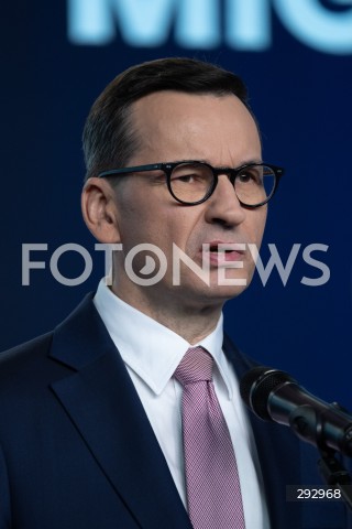  22.10.2024 WARSZAWA<br />
KONFERENCJA PRASOWA POLITYKOW PIS<br />
STOP NIELEGALNEJ MIGRACJI<br />
N/Z MATEUSZ MORAWIECKI<br />
FOT. MARCIN BANASZKIEWICZ/FOTONEWS  