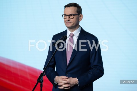  22.10.2024 WARSZAWA<br />
KONFERENCJA PRASOWA POLITYKOW PIS<br />
STOP NIELEGALNEJ MIGRACJI<br />
N/Z MATEUSZ MORAWIECKI<br />
FOT. MARCIN BANASZKIEWICZ/FOTONEWS  