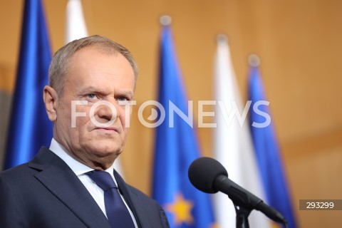 Konferencja prasowa premiera Donalda Tuska w Warszawie