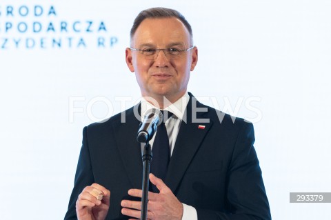  07.11.2024 LANCUT<br />
XXII EDYCJA NAGRODY GOSPODARCZEJ PREZYDENTA RP NA ZAMKU W LANCUCIE <br />
WRECZENIE NAGROD LAUREATOM <br />
N/Z PREZYDENT RP ANDRZEJ DUDA <br />
 