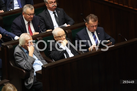  08.11.2024 WARSZAWA<br />
21. POSIEDZENIE SEJMU X KADENCJI<br />
N/Z RYSZARD TERLECKI JAROSLAW KACZYNSKI MARIUSZ BLASZCZAK<br />
FOT. ANTONI BYSZEWSKI/FOTONEWS 