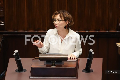  08.11.2024 WARSZAWA<br />
21. POSIEDZENIE SEJMU X KADENCJI<br />
N/Z DARIA GOSEK POPIOLEK<br />
FOT. ANTONI BYSZEWSKI/FOTONEWS 