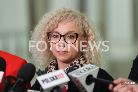  08.11.2024 WARSZAWA<br />
21. POSIEDZENIE SEJMU X KADENCJI KONFERENCJA PRASOWA LEWICY<br />
N/Z KATARZYNA KOTULA<br />
FOT. ANTONI BYSZEWSKI/FOTONEWS 