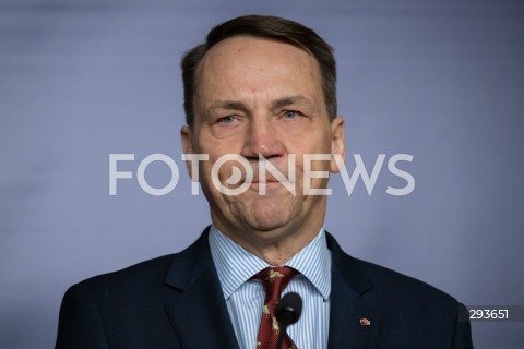  12.11.2024 WARSZAWA<br />
KONFERENCJA PRASOWA MINISTRA RADOSLAWA SIKORSKIEGO Z WYSOKIM PRZEDSTAWICIELEM UE JOSEPEM BORRELLEM<br />
N/Z RADOSLAW SIKORSKI<br />
FOT. MARCIN BANASZKIEWICZ/FOTONEWS  