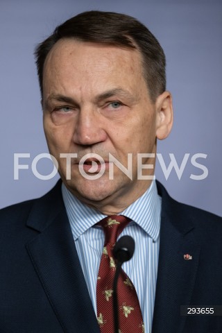  12.11.2024 WARSZAWA<br />
KONFERENCJA PRASOWA MINISTRA RADOSLAWA SIKORSKIEGO Z WYSOKIM PRZEDSTAWICIELEM UE JOSEPEM BORRELLEM<br />
N/Z RADOSLAW SIKORSKI<br />
FOT. MARCIN BANASZKIEWICZ/FOTONEWS  