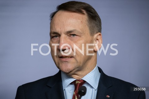  12.11.2024 WARSZAWA<br />
KONFERENCJA PRASOWA MINISTRA RADOSLAWA SIKORSKIEGO Z WYSOKIM PRZEDSTAWICIELEM UE JOSEPEM BORRELLEM<br />
N/Z RADOSLAW SIKORSKI<br />
FOT. MARCIN BANASZKIEWICZ/FOTONEWS  