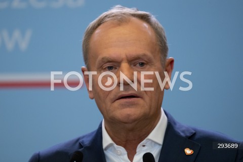  13.11.2024 WARSZAWA<br />
SPOTKANIE PREMIERA DONALDA TUSKA Z SEKRETARZEM GENERALNYM NATO<br />
N/Z PREMIER DONALD TUSK<br />
FOT. MARCIN BANASZKIEWICZ/FOTONEWS  