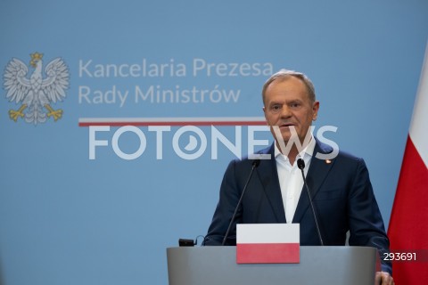  13.11.2024 WARSZAWA<br />
SPOTKANIE PREMIERA DONALDA TUSKA Z SEKRETARZEM GENERALNYM NATO<br />
N/Z PREMIER DONALD TUSK<br />
FOT. MARCIN BANASZKIEWICZ/FOTONEWS  