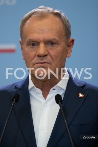  13.11.2024 WARSZAWA<br />
SPOTKANIE PREMIERA DONALDA TUSKA Z SEKRETARZEM GENERALNYM NATO<br />
N/Z PREMIER DONALD TUSK<br />
FOT. MARCIN BANASZKIEWICZ/FOTONEWS  