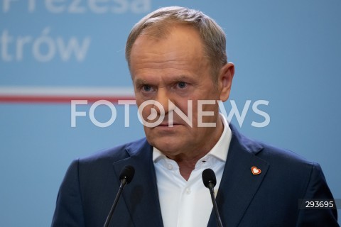  13.11.2024 WARSZAWA<br />
SPOTKANIE PREMIERA DONALDA TUSKA Z SEKRETARZEM GENERALNYM NATO<br />
N/Z PREMIER DONALD TUSK<br />
FOT. MARCIN BANASZKIEWICZ/FOTONEWS  