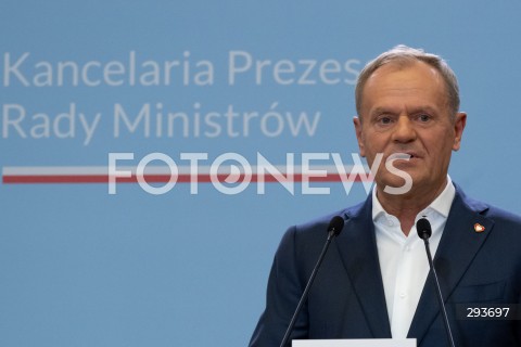  13.11.2024 WARSZAWA<br />
SPOTKANIE PREMIERA DONALDA TUSKA Z SEKRETARZEM GENERALNYM NATO<br />
N/Z PREMIER DONALD TUSK<br />
FOT. MARCIN BANASZKIEWICZ/FOTONEWS  