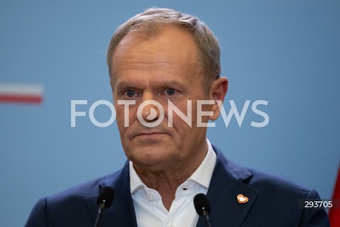  13.11.2024 WARSZAWA<br />
SPOTKANIE PREMIERA DONALDA TUSKA Z SEKRETARZEM GENERALNYM NATO<br />
N/Z PREMIER DONALD TUSK<br />
FOT. MARCIN BANASZKIEWICZ/FOTONEWS  