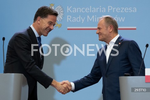 Spotkanie premiera Donalda Tuska z sekretarzem generalnym NATO Markiem Rutte w Warszawie