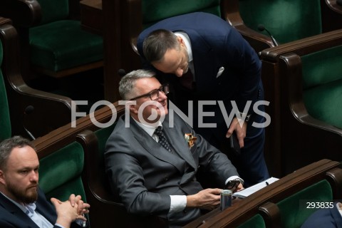  21.11.2024 WARSZAWA<br />
POSIEDZENIE SEJMU RP<br />
N/Z PRZEMYSLAW WIPLER JANUSZ KOWALSKI<br />
FOT. MARCIN BANASZKIEWICZ/FOTONEWS  