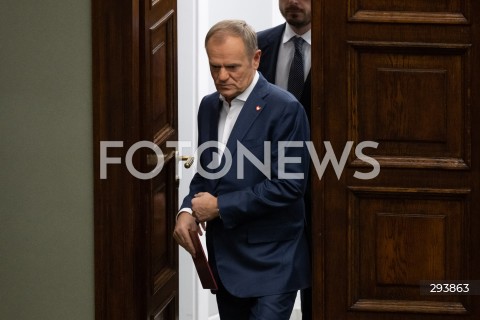  21.11.2024 WARSZAWA<br />
POSIEDZENIE SEJMU RP<br />
N/Z PREMIER DONALD TUSK<br />
FOT. MARCIN BANASZKIEWICZ/FOTONEWS  