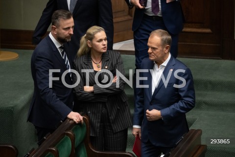  21.11.2024 WARSZAWA<br />
POSIEDZENIE SEJMU RP<br />
N/Z WLADYSLAW KOSINIAK KAMYSZ BARBARA NOWACKA DONALD TUSK<br />
FOT. MARCIN BANASZKIEWICZ/FOTONEWS  