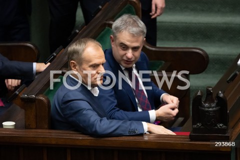  21.11.2024 WARSZAWA<br />
POSIEDZENIE SEJMU RP<br />
N/Z DONALD TUSK KRZYSZTOF GAWKOWSKI<br />
FOT. MARCIN BANASZKIEWICZ/FOTONEWS  