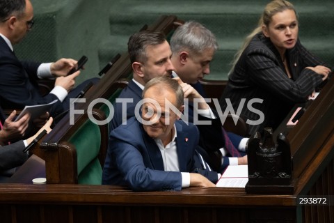  21.11.2024 WARSZAWA<br />
POSIEDZENIE SEJMU RP<br />
N/Z PREMIER DONALD TUSK<br />
FOT. MARCIN BANASZKIEWICZ/FOTONEWS  