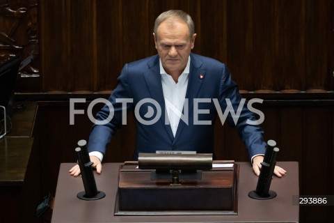  21.11.2024 WARSZAWA<br />
POSIEDZENIE SEJMU RP<br />
N/Z PREMIER DONALD TUSK<br />
FOT. MARCIN BANASZKIEWICZ/FOTONEWS  