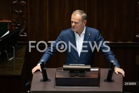  21.11.2024 WARSZAWA<br />
POSIEDZENIE SEJMU RP<br />
N/Z PREMIER DONALD TUSK<br />
FOT. MARCIN BANASZKIEWICZ/FOTONEWS  