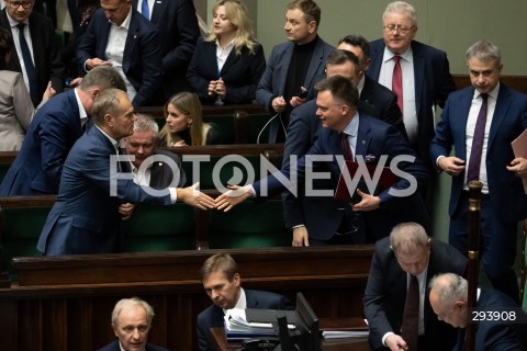  21.11.2024 WARSZAWA<br />
POSIEDZENIE SEJMU RP<br />
N/Z DONALD TUSK SZYMON HOLOWNIA<br />
FOT. MARCIN BANASZKIEWICZ/FOTONEWS  