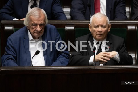  21.11.2024 WARSZAWA<br />
POSIEDZENIE SEJMU RP<br />
N/Z JAROSLAW KACZYNSKI RYSZARD TERLECKI<br />
FOT. MARCIN BANASZKIEWICZ/FOTONEWS  