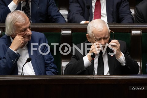  21.11.2024 WARSZAWA<br />
POSIEDZENIE SEJMU RP<br />
N/Z JAROSLAW KACZYNSKI RYSZARD TERLECKI<br />
FOT. MARCIN BANASZKIEWICZ/FOTONEWS  