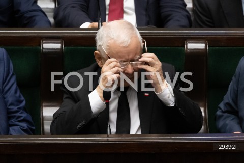  21.11.2024 WARSZAWA<br />
POSIEDZENIE SEJMU RP<br />
N/Z JAROSLAW KACZYNSKI<br />
FOT. MARCIN BANASZKIEWICZ/FOTONEWS  