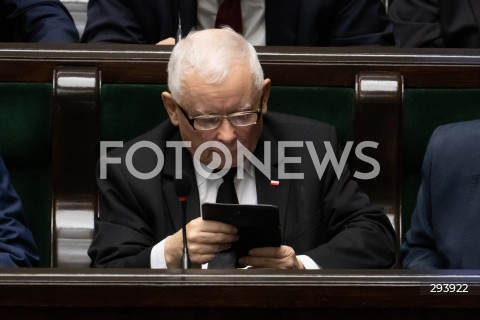  21.11.2024 WARSZAWA<br />
POSIEDZENIE SEJMU RP<br />
N/Z JAROSLAW KACZYNSKI<br />
FOT. MARCIN BANASZKIEWICZ/FOTONEWS  