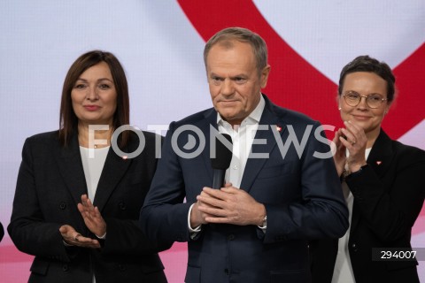  23.11.2024 WARSZAWA<br />
RADA KRAJOWA PLATFORMY OBYWATELSKIEJ<br />
WYNIKI PRAWYBOROW<br />
N/Z DONALD TUSK MONIKA WIELICHOWSKA<br />
FOT. MARCIN BANASZKIEWICZ/FOTONEWS  