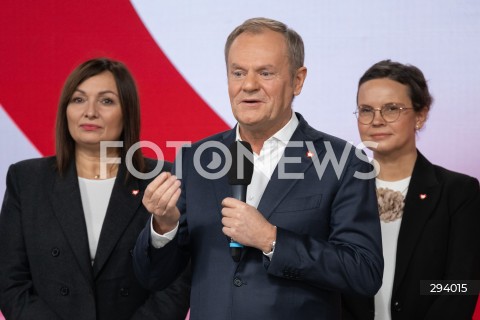  23.11.2024 WARSZAWA<br />
RADA KRAJOWA PLATFORMY OBYWATELSKIEJ<br />
WYNIKI PRAWYBOROW<br />
N/Z PREMIER DONALD TUSK<br />
FOT. MARCIN BANASZKIEWICZ/FOTONEWS  