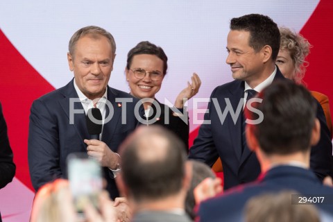  23.11.2024 WARSZAWA<br />
RADA KRAJOWA PLATFORMY OBYWATELSKIEJ<br />
WYNIKI PRAWYBOROW<br />
N/Z DONALD TUSK RAFAL TRZASKOWSKI<br />
FOT. MARCIN BANASZKIEWICZ/FOTONEWS  