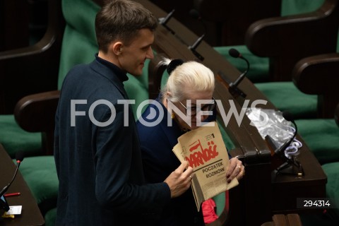  05.12.2024 WARSZAWA<br />
POSIEDZENIE SEJMU RP<br />
N/Z HANRYKA KRZYWONOS<br />
FOT. MARCIN BANASZKIEWICZ/FOTONEWS  