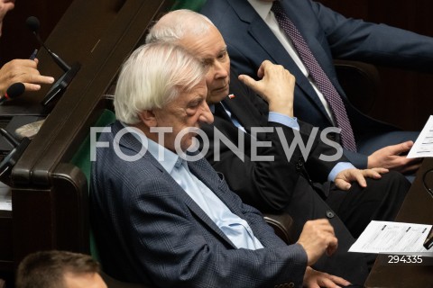  05.12.2024 WARSZAWA<br />
POSIEDZENIE SEJMU RP<br />
N/Z JAROSLAW KACZYNSKI RYSZARD TERLECKI<br />
FOT. MARCIN BANASZKIEWICZ/FOTONEWS  