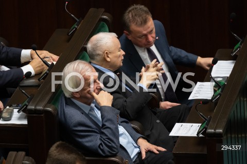  05.12.2024 WARSZAWA<br />
POSIEDZENIE SEJMU RP<br />
N/Z JAROSLAW KACZYNSKI RYSZARD TERLECKI MARIUSZ BLASZCZAK<br />
FOT. MARCIN BANASZKIEWICZ/FOTONEWS  