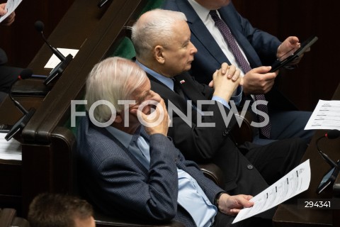  05.12.2024 WARSZAWA<br />
POSIEDZENIE SEJMU RP<br />
N/Z RYSZARD TERLECKI JAROSLAW KACZYNSKI<br />
FOT. MARCIN BANASZKIEWICZ/FOTONEWS  