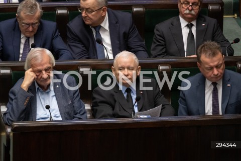  05.12.2024 WARSZAWA<br />
POSIEDZENIE SEJMU RP<br />
N/Z RYSZARD TERLECKI JAROSLAW KACZYNSKI MARIUSZ BLASZCZAK<br />
FOT. MARCIN BANASZKIEWICZ/FOTONEWS  