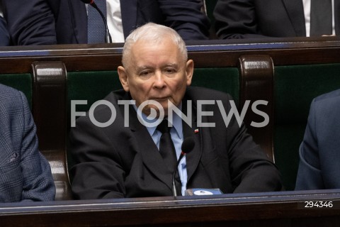  05.12.2024 WARSZAWA<br />
POSIEDZENIE SEJMU RP<br />
N/Z JAROSLAW KACZYNSKI<br />
FOT. MARCIN BANASZKIEWICZ/FOTONEWS  