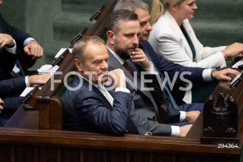  05.12.2024 WARSZAWA<br />
POSIEDZENIE SEJMU RP<br />
N/Z DONALD TUSK WLADYSLAW KOSINIAK KAMYSZ<br />
FOT. MARCIN BANASZKIEWICZ/FOTONEWS  