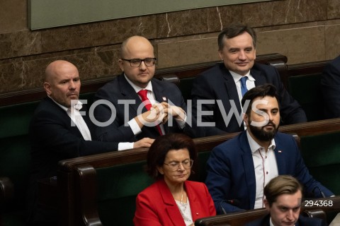  05.12.2024 WARSZAWA<br />
POSIEDZENIE SEJMU RP<br />
N/Z MARIUSZ GOSEK DARIUSZ MATECKI ZBIGNIEW ZIOBRO<br />
FOT. MARCIN BANASZKIEWICZ/FOTONEWS  