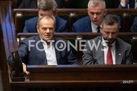  05.12.2024 WARSZAWA<br />
POSIEDZENIE SEJMU RP<br />
N/Z DONALD TUSK WLADYSLAW KOSINIAK KAMYSZ<br />
FOT. MARCIN BANASZKIEWICZ/FOTONEWS  