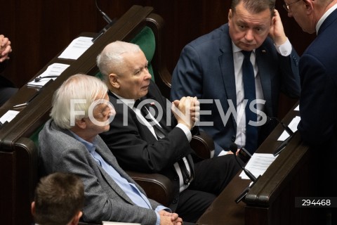  06.12.2024 WARSZAWA<br />
POSIEDZENIE SEJMU RP<br />
N/Z RYSZARD TERLECKI JAROSLAW KACZYNSKI MARIUSZ BLASZCZAK<br />
FOT. MARCIN BANASZKIEWICZ/FOTONEWS  