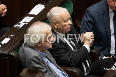  06.12.2024 WARSZAWA<br />
POSIEDZENIE SEJMU RP<br />
N/Z RYSZARD TERLECKI JAROSLAW KACZYNSKI<br />
FOT. MARCIN BANASZKIEWICZ/FOTONEWS  