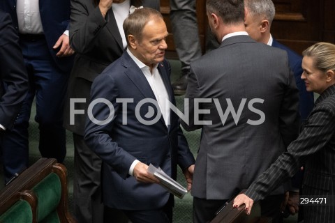  06.12.2024 WARSZAWA<br />
POSIEDZENIE SEJMU RP<br />
N/Z DONALD TUSK<br />
FOT. MARCIN BANASZKIEWICZ/FOTONEWS  