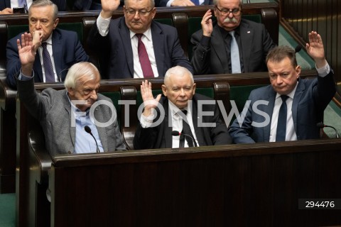  06.12.2024 WARSZAWA<br />
POSIEDZENIE SEJMU RP<br />
N/Z RYSZARD TERLECKI JAROSLAW KACZYNSKI MARIUSZ BLASZCZAK<br />
FOT. MARCIN BANASZKIEWICZ/FOTONEWS  