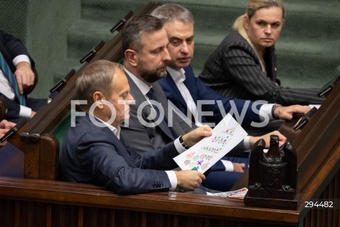  06.12.2024 WARSZAWA<br />
POSIEDZENIE SEJMU RP<br />
N/Z DONALD TUSK WLADYSLAW KOSINIAK KAMYSZ KRZYSZTOF GAWKOWSKI BARBARA NOWACKA<br />
FOT. MARCIN BANASZKIEWICZ/FOTONEWS  