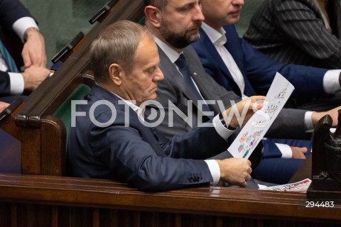  06.12.2024 WARSZAWA<br />
POSIEDZENIE SEJMU RP<br />
N/Z DONALD TUSK<br />
FOT. MARCIN BANASZKIEWICZ/FOTONEWS  